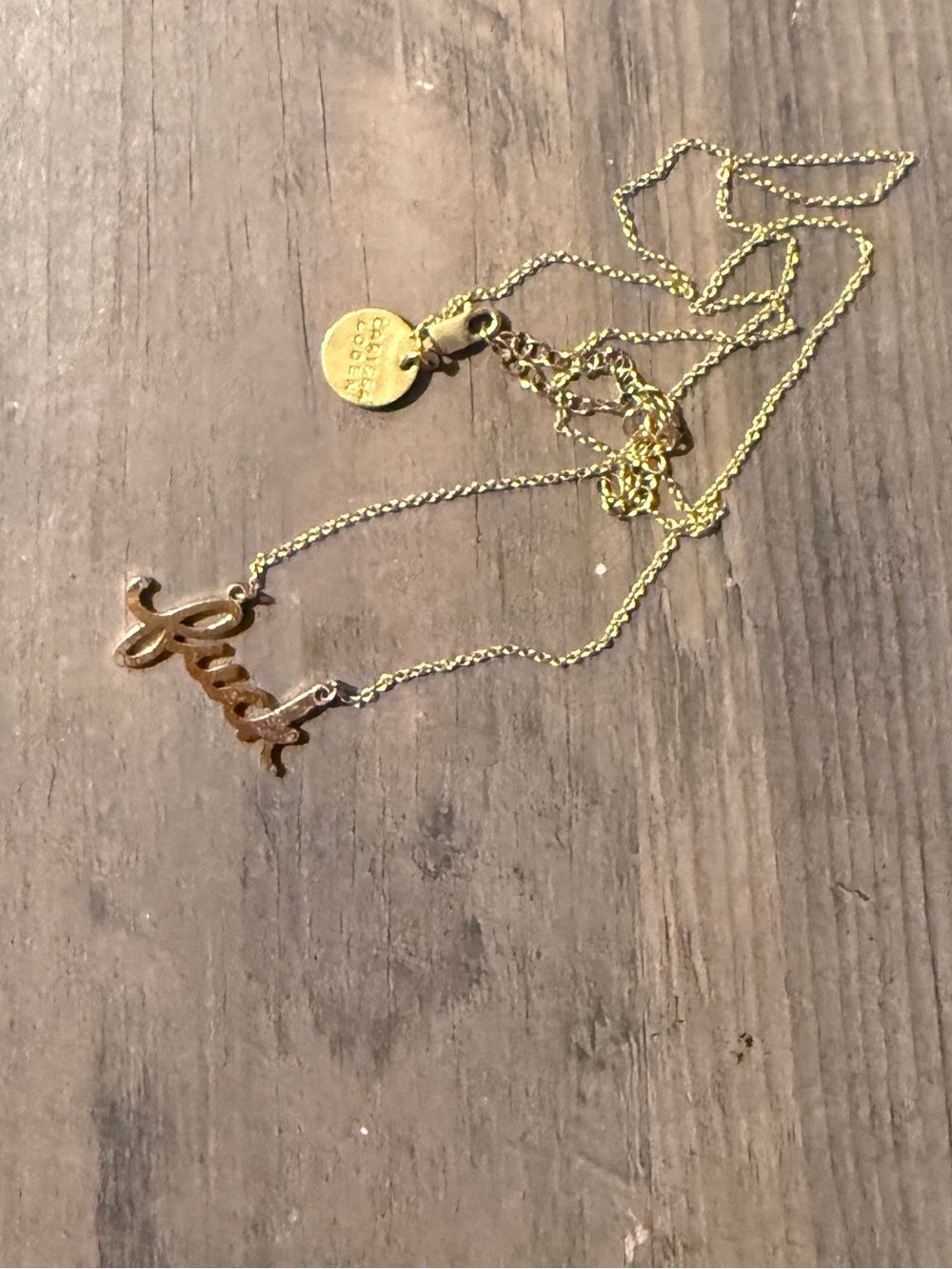 Larissa Loden F*ck Script Gold Necklace - Picture 5 of 5